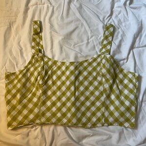 Aerie Gingham Cropped Tank